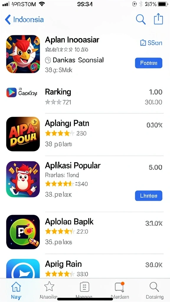 Berbagai permainan menarik yang bisa dipilih.