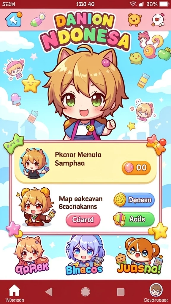 Level permainan yang menantang dan seru.