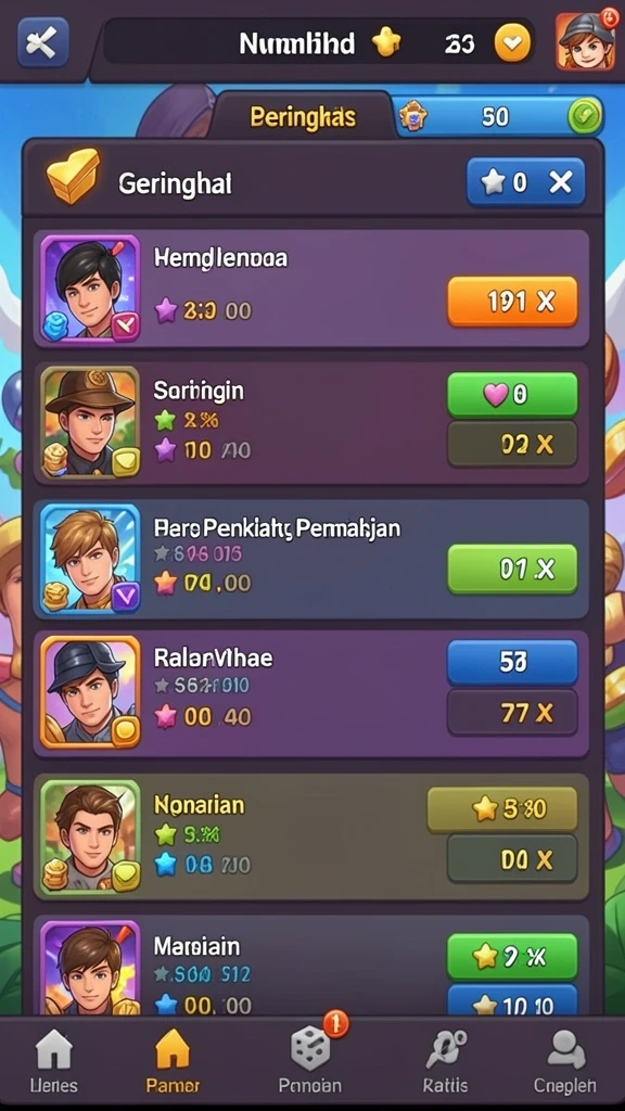 Level yang menantang dan seru.