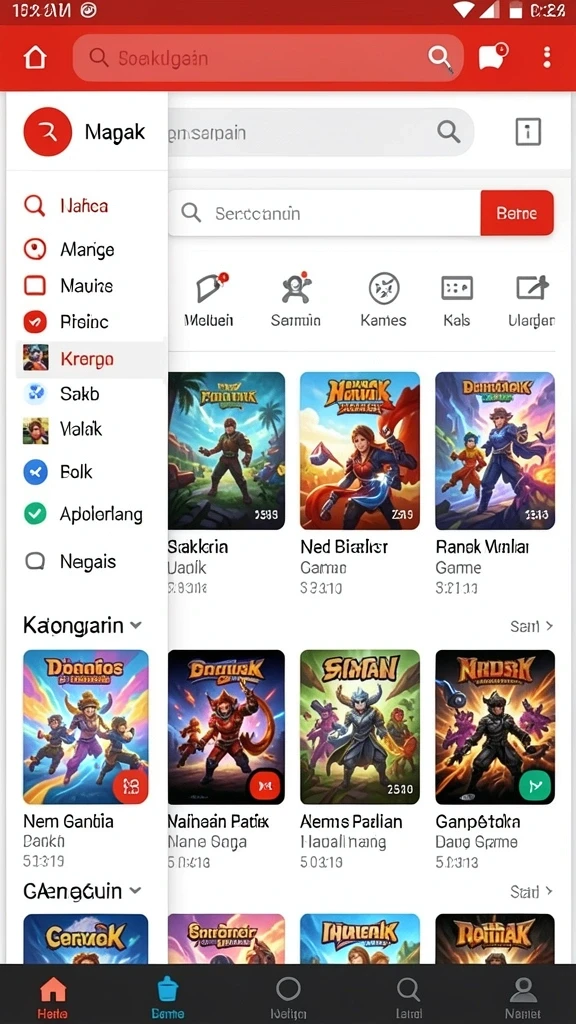 Tangkapan layar memperlihatkan grafis yang memukau dan karakter unik.