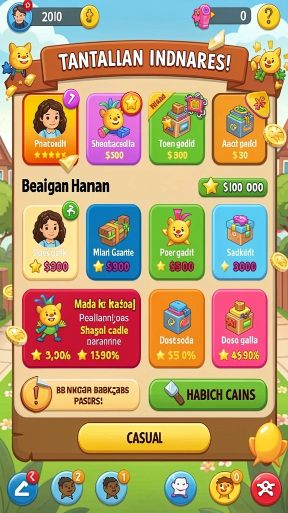 Gameplay yang seru dan menantang setiap level.