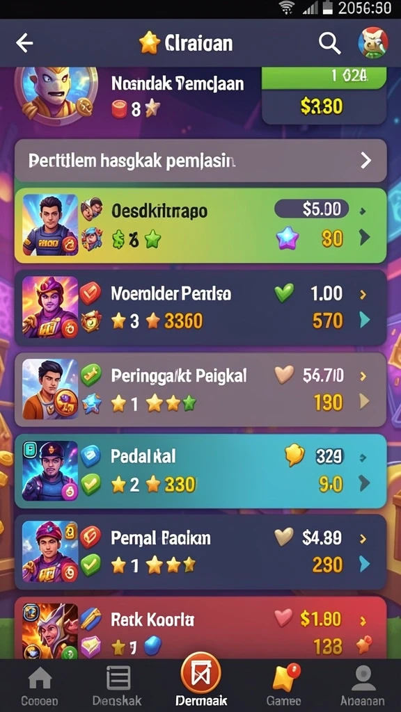 Pengalaman bermain yang seru dan kompetitif.